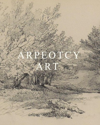 ARPEOTCY Extra Large Vintage Framed Wall Art, 36x54 Inch Sketch Forest Landscape Hanging Canvas Prints, Scroll Wall Decor for Living Room Bedroom, Retro Scenery Pictures Above of Bed