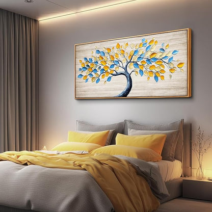 Wapluam Extra Large Wall Art,Abstract Canvas Painting Art Prints,Tree Of Life Wall Art,Above Bed Wall Decor,Nature Modern Pictures Wall Decor For Living Room Bedroom Bathroom Dining Room Office 30x60