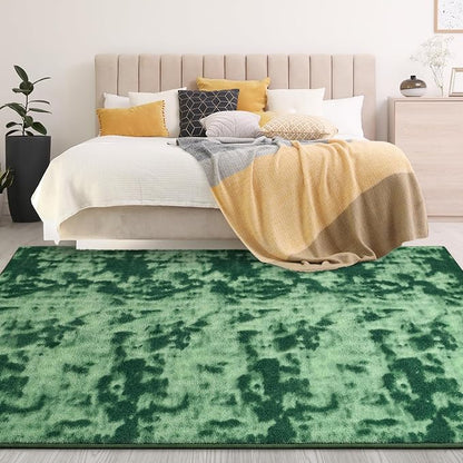Gifeas Large Ultra Soft Modern Area Rugs for Living Room Bedroom, 7x10 Feet Tie-Dyed Green Thickened Memory Foam Indoor Carpets, Non-Slip Comfy Rug for Boys Girls Nursery Room Home Decor