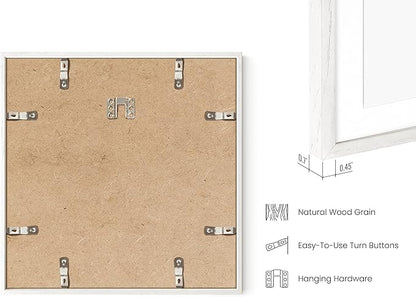 HAUS AND HUES White Square Frames Set of 9-12x12