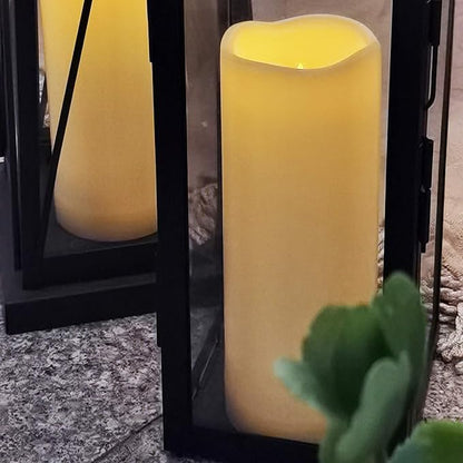iZAN 1 Pack Waterproof Outdoor Flameless Candle with Timer 3” x 8” Battery Operated Electric LED Pillar Candle for Gift Home Décor Party Wedding Supplies Garden Halloween Christmas Decoration