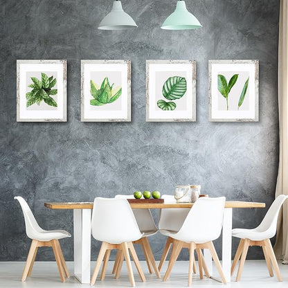 SESEAT 11x14 Picture Frame, Display Pictures 8x10 With mat or 11x14 Prints Without Mat, Wall Mounting, Distressed White, 6PCS
