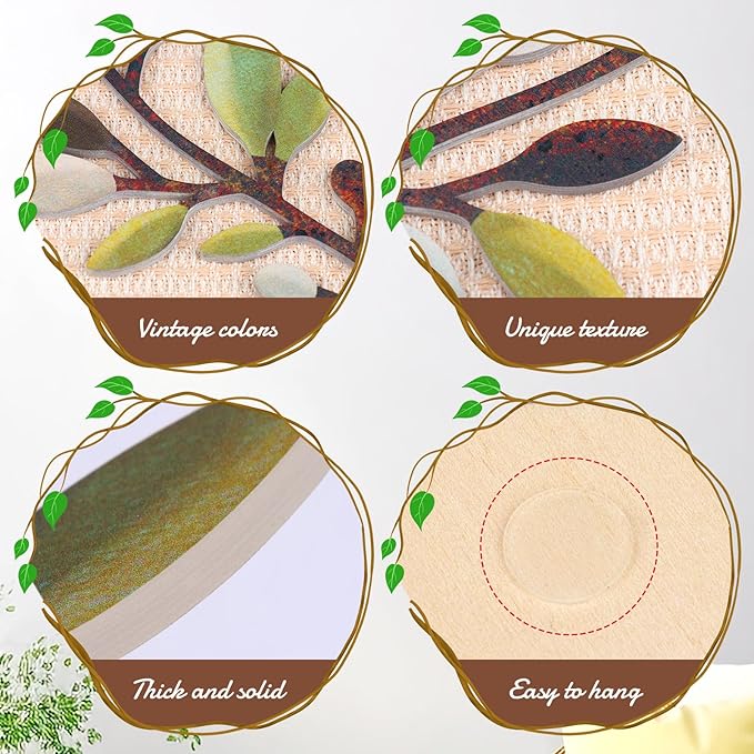 Zzbakress 2 Pcs Colorful Tree Leaf Wall Art Decor Vine Home Wall Decor Olive Branch Leaf Wall Decoration Large Wall Decor for Bedroom, Living Room, Wall Sculptures Indoor Outdoor (Unique)
