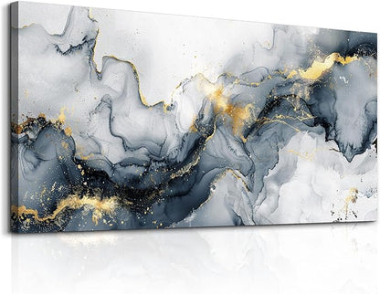 KELIYUAN Minimalism Ink Abstract Wall Paintings Canvas Wall Decor For Bedroom Wall Art For Living Room Office Decorations Ready to Hang Canvas Prints Artwork Modern Bathroom Home Decor 20"x40"