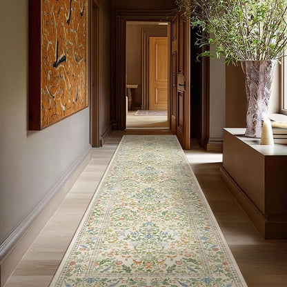 Washable Runners for Hallways Kitchen Rug: 2'x10' Runner Rugs Stain Resistant Non Slip Low Pile Soft Indoor Carpet Runner Rugs for Entryway Hallway Bedroom Kitchen Beside Bathroom Laundry Room