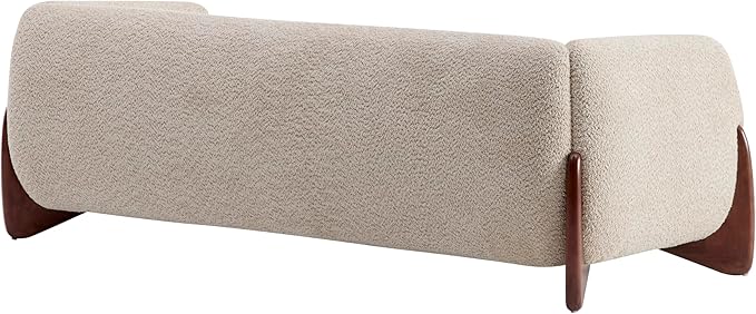 Christopher Knight Home Almab 82 Inches Sofa Couch, Cozy Boucle Upholstered 3-Seater Sofa, Wood Frame Couch, Comfy Couches for Living Room and Office, Modern Sofa, Lounge Seating, Almond