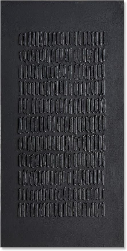NANKAI Art Hand-Painted Black Thick Texture Abstract Art Oil Painting Contemporary Minimalist Style Art Living Room Office Corridor Wall Decoration Oil Painting 24x48 inches