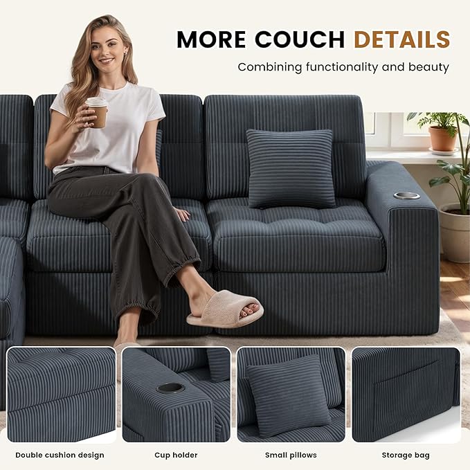 80" Boneless Loveseat Sofa in a Box,No Assembly Required Comfy Deep Seat Cloud Couch,Modern Small Couches for Living Room, Bedroom,Apartment,Dark Grey 1 PCS