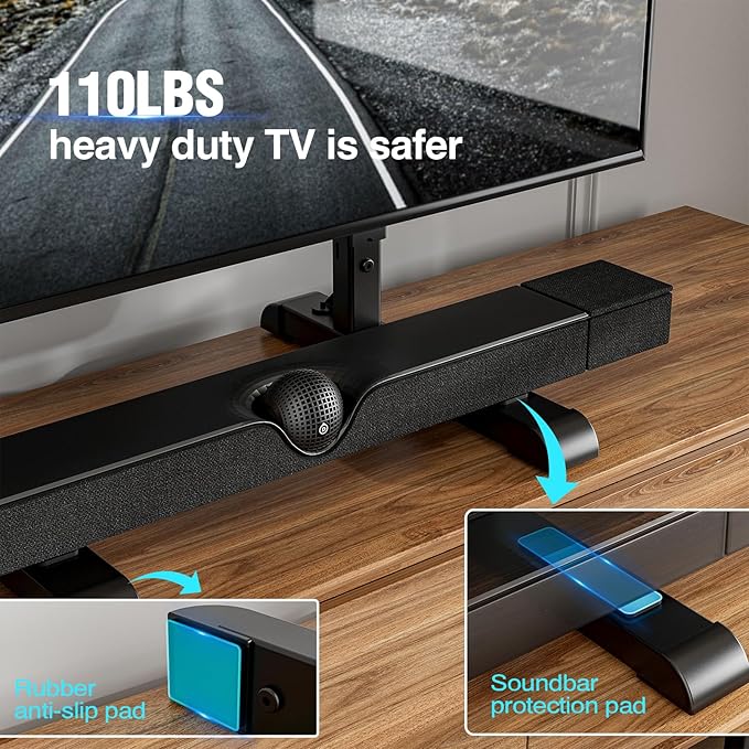 Universal TV Stand for 19-75 Inch LCD LED TVs, Height Adjustable TV Legs Replacement Hold up to 110 lbs, Table Top TV Stand Base, Max VESA 800X600mm