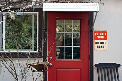 Private Sign Do Not Read Funny Metal Tin Sign Novelty Vintage Plaque Decor Room Decor Wall Decor Bathroom Decor Bar Decor Cafe Decor Garage Decor Farmhouse Decor 8x12 In