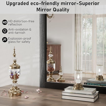 PAIHOME Black Farmhouse Mirror for Bathroom, 22x30INCH Wood Framed Rectangle Bathroom Mirrors for Vanity, Barn Door Style Mirrors Wall Mounted Dresser Decor Mirror Living Room Bedroom Vertical