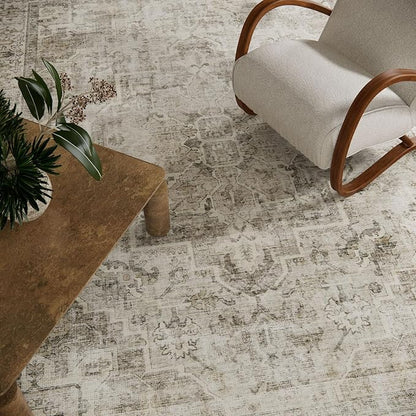 Washable Area Rugs for Living Room: 9x12 Bedroom Area Rugs Boho Vintage Rugs Stain Resistant Non Slip Low Pile Soft Lightweight Carpet for Kitchen Dining Room Farmhouse Nursery Kids Room Home Office