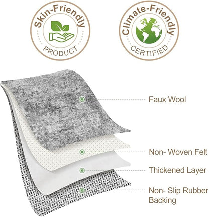 Nakagishi 8x10 Area Rugs Living Room: Washable Abstract Large Neutral Soft Rug Stain Resistant Modern Indoor Floor Non-Slip Carpet for Bedroom Nursery Kids Playroom Office Dining Room Dorm- Grey