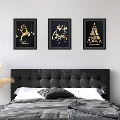 ELSKER&HOME 24x36 Poster Frame 3 Pack, Black Frame Display 20x30 Photo with Mat or 24x36 Picture Frames without Mat, Horizontal and Vertical Wall Mounting