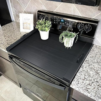 GASHELL Noodle Board Stove Cover with Handles, Multiple Stove Top Cover Board for Electric/Gas Stove Top(Black), GSC-2212