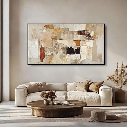 susimond Modern Abstract Wall Art 24x48 Inch Large Wall Art for Living Room with Aluminum Frame Horizontal Wall Art Waterproof Crystal Artwork for Walls for Sofa Fireplace Bedroom Office Hotel