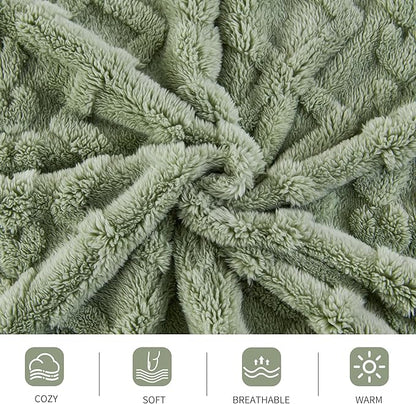 Aganear Blanket King Size - Lightweight, Portable, Fuzzy, Cozy Soft Blanket for Couch, Bed, Office; Breathable, Skin-Friendly for All Season Accessories (108"x90", Sage Green)