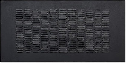 NANKAI Art Hand-Painted Black Thick Texture Abstract Art Oil Painting Contemporary Minimalist Style Art Living Room Office Corridor Wall Decoration Oil Painting 24x48 inches