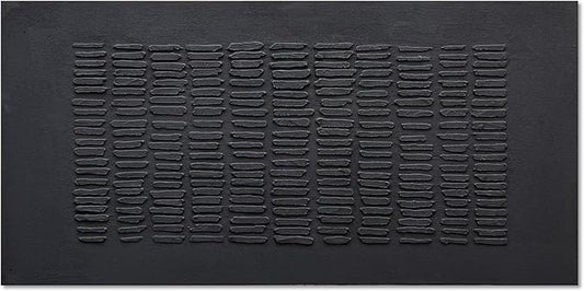 NANKAI Art Hand-Painted Black Thick Texture Abstract Art Oil Painting Contemporary Minimalist Style Art Living Room Office Corridor Wall Decoration Oil Painting 24x48 inches
