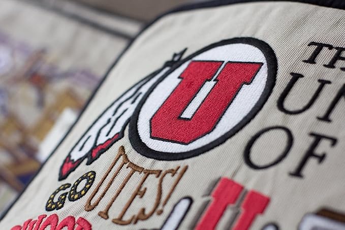 Catstudio University of Utah Collegiate Embroidered Decorative Throw Pillow