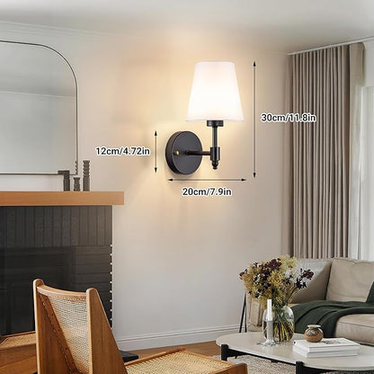 YHCDLAMP Battery Operated Wall Sconces Set of Two, Rechargeable Wireless Wall Lights with 10000mAh RGB Dimmable Detachable Bulb, Battery Sconces Wall Decor with Remote for Bedroom Living Room Hallway