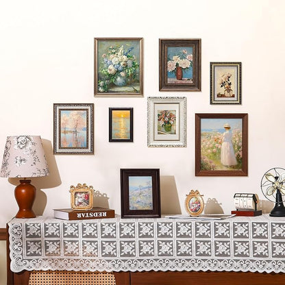 Qunclay 10 Pack Vintage Picture Frames for Wall or Tabletop Display Ornate French Country Gallery Frames Farmhouse Antique Wall Decor for Bedroom Living Room, No Photos Included(Classic Style)