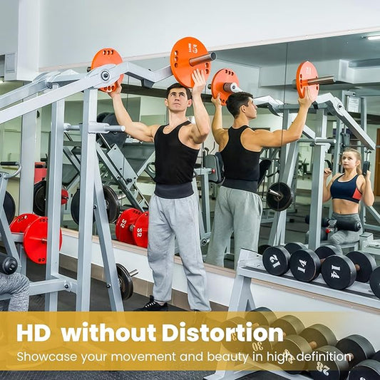 56X16 2Pack Large Home Gym Mirror, Frameless Tempered Glass Dance Wall Mounted Mirror for Home, Yoga, Dancing, Studio, Living Room