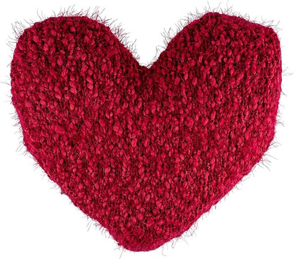 DEMDACO Giving Collection Cranberry Red Weighted Giving Heart - Weighted Heart Pillow for Bedding - Decorative Throw Pillow - Meaningful Gift Idea - Handmade - Luxurious, Soft & Cozy - 1.85 lbs