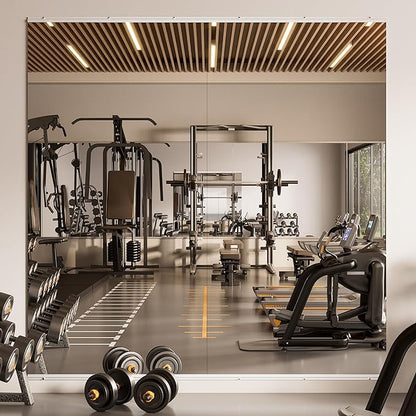 TETOTE Gym Mirrors for Home Gym Wall Large 72" x 36" - 2PCS Workout Exercise Fitness Mirror, Tempered Glass Frameless Full Length Mirror for Garage, Dance Studio, Yoga, Bedroom, Living Room