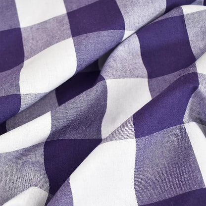 3 Pieces Tier Curtains and Valance Set Buffalo Check Kitchen Tiers Plaid Gingham Grommet Top Classic Short Small Cafe Curtains Country Farmhouse Cafe Bathroom 54"x18"/32"x36" Purple & White