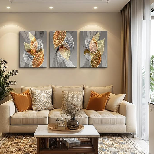 hyidecorart Canvas Wall Art For Living Room Large Wall Decor For Bedroom Modern Office Abstract Wall Decorations Leaves Paintings Farmhouse Pictures Artwork Bathroom Kitchen Aesthetic Home Decor 20x28