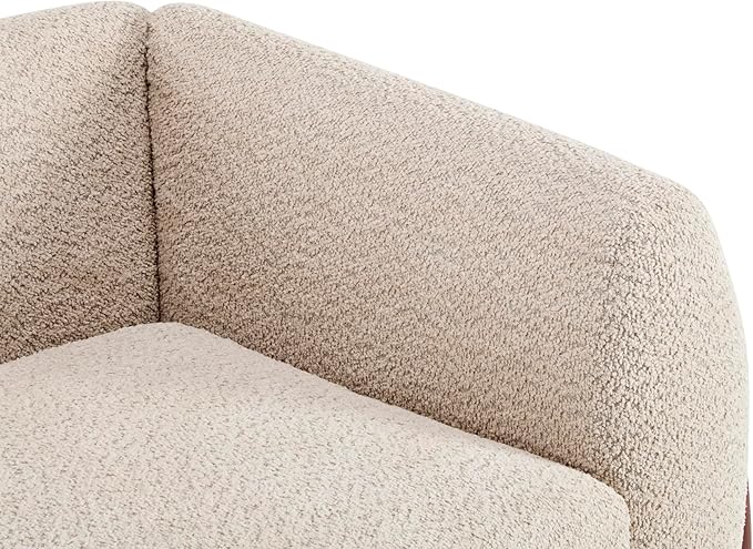 Christopher Knight Home Almab 82 Inches Sofa Couch, Cozy Boucle Upholstered 3-Seater Sofa, Wood Frame Couch, Comfy Couches for Living Room and Office, Modern Sofa, Lounge Seating, Almond