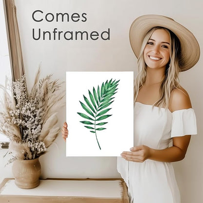 DREAM BIG PRINTABLES Tropical Leaves Art Prints (Set of 6) - Unframed 11x14