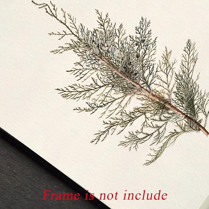 uniro Vintage Christmas Tree Wall Art Prints, Neutral Rustic Cypress Tree Christmas Artwork Painting, Farmhouse Winter Holiday Print for Bedroom, Living Room, Kitchen, Office, Dormitory, Hallway