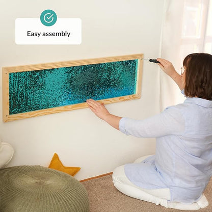 ODOXIA Sequin Sensory Wall Frame | Sensory Wall Sequin Flip Fabric for Kids | Daycare and School And Room Board