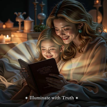 mamre Bible Verses Lamp, The New Testament Display Light - Thy Word is a lamp Unto My feet, and a Light Unto My Path. - Matthew 6:9-13 The Lord's Prayer, Gospel Gift, Bookshelf Lamp