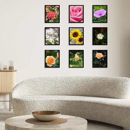 JCJMY 12 Packs 4x5 Picture Frames, Lightweight 4 by 5 Frames Bulk Set of 12 Collage Wall Decor Photo Frames Set for Wall and Tabletop, Black