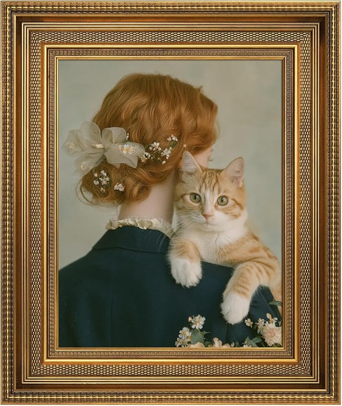 Antique Frame for 8x10 Canvas Paintings, No Front & Back, 2.4" Wide Vintage Picture Frames For Baroque Victorian Wall Art Prints Class Artwork Designer, Home Office Gallery Decor (Gold)