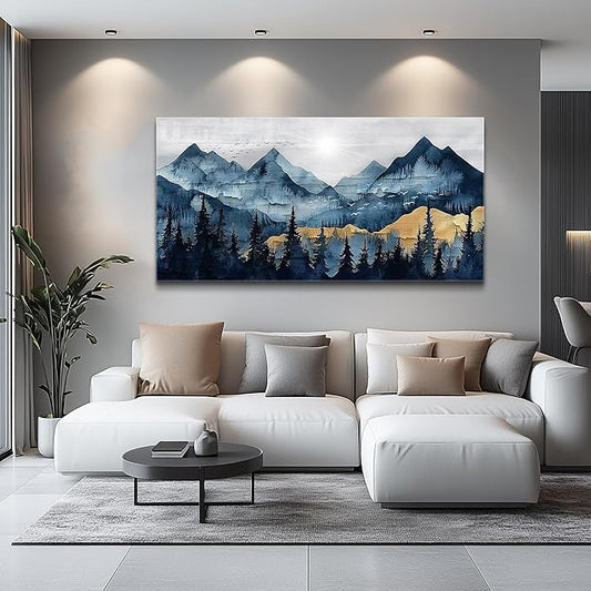 FUHAIHUA Canvas Wall Art For Living Room Large Wall Decor For Office Bedroom Decorations Mountain Landscape Pictures Abstract Painting Artwork Room Wall Mural Aesthetic Home Decor 30x60 In