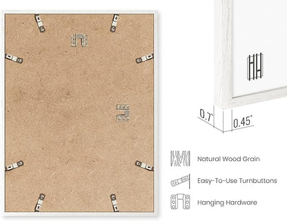 Haus and Hues 24x36 White Oak Wood Picture Frames Set of 25 - Premium Bulk Picture Frames 24x36 Bundle - Elegant Gallery Wall Frame Set for Posters, Art Display - Ideal for Wall Decor in Home & Office