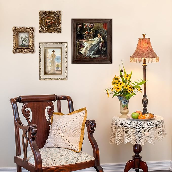 10-Pack Vintage Picture Frames Set - Ornate Antique-Style Wall & Tabletop Photo Frames for Gallery, Bedroom, Living Room Decor, No Photos Included (Vintage)