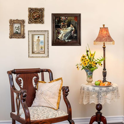 10-Pack Vintage Picture Frames Set - Ornate Antique-Style Wall & Tabletop Photo Frames for Gallery, Bedroom, Living Room Decor, No Photos Included (Vintage)