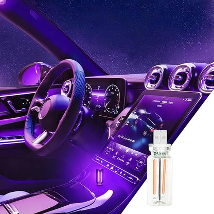 Red Car USB Lights Touch Dimmable - Retro Glass Bottle LED Atmosphere Lamp - Portable Mini Night Light for Auto Interior, Bedroom, Holiday Decor (Purple)