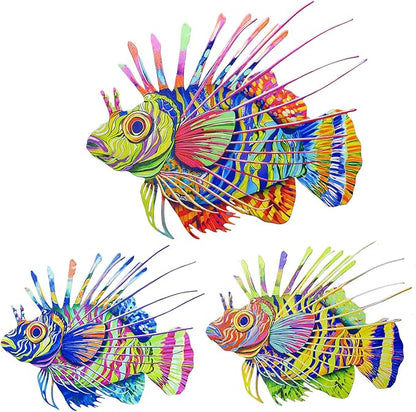 RLPZDWH 2D Flat Metal Fish Wall Art, Hanging Ocean Sea Theme Decor for Indoor and Outdoor Use, Perfect for Pool, Garden, Patio, Bathroom