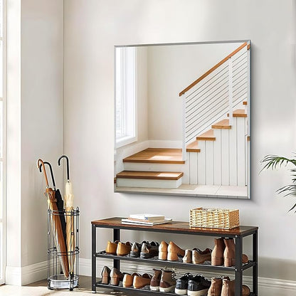 CILIBER Beveled Bathroom Mirror, 36x40 Large Bathroom Mirrors for Over Sink, 3mm Tempered Glass Beveled Frameless Vanity Mirror for Bathroom, Bedroom, Living Room and Entryway