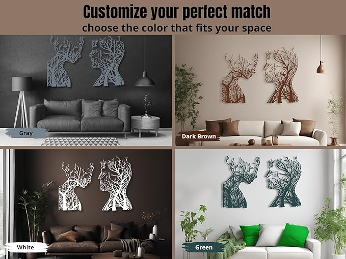 VAILLA Wood Wall Art Decor Wall Hanging Sculpture Modern Home Decoration 3 Panels Nature Wall Hangings Large Wooden Wall Arr 3D Textured Sculptures for Living Room Bedroom Office Dinnig Room (Faces 2)