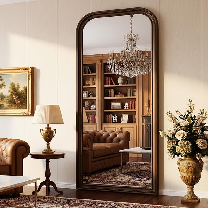 Antok 71"x32" Oversized Full Length Mirror, Extra Large Floor Mirror Freestanding or Wall-Mounted Mirror for Bedroom, Living Room, Cloakroom, Bronze