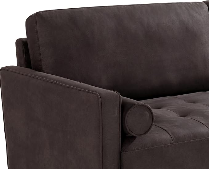 Studio Living® Lexington 75.6" Sofa, Modern Design, Pocket Coil Comfort, Easy Assembly, Faux-Suede Fabric, Charcoal