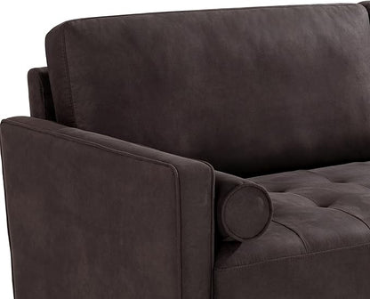 Studio Living® Lexington 75.6" Sofa, Modern Design, Pocket Coil Comfort, Easy Assembly, Faux-Suede Fabric, Charcoal