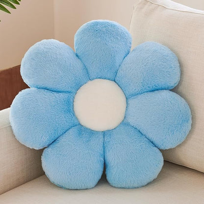 Xuyier Flower Pillow, Decorative Throw Pillow, 14.9“ Cute Daisy Pillow, Aesthetic Fun Decor Pillows for Bed, Flower Shaped Accent Cozy Pillow for Couch